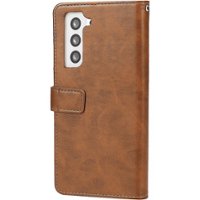 SaharaCase - Folio Wallet Case for Samsung Galaxy S23 - Brown - Left_Zoom