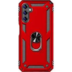SaharaCase - Military Kickstand Series with Belt Clip Case for Samsung Galaxy A14 5G - Red - Front_Zoom