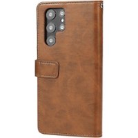 SaharaCase - Folio Wallet Case for Samsung Galaxy S23 Ultra - Brown - Left_Zoom