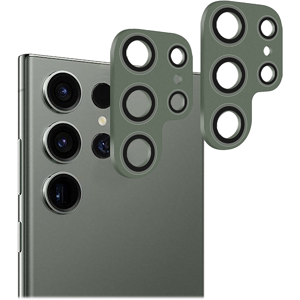SaharaCase - ZeroDamage Camera Lens Protector for Samsung Galaxy S23 Ultra (2-Pack) - Green