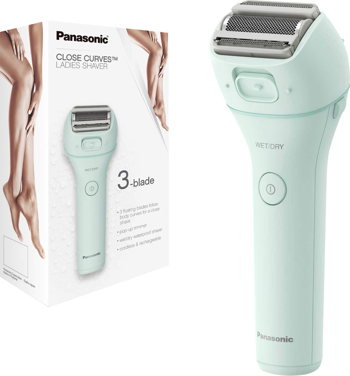 Alt View 16. Panasonic - CloseCurves ES-WL60-G Rechargeable Wet/Dry Electric Shaver and Trimmer for Women - Mint.