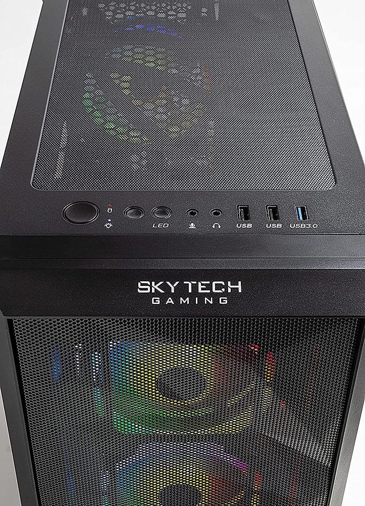 Alt View 5. Skytech Gaming - Chronos Mini Gaming Desktop - Intel Core i3-12100F - 16GB Memory - NVIDIA GeForce GTX 1650 - 500GB NVMe SSD - Black.