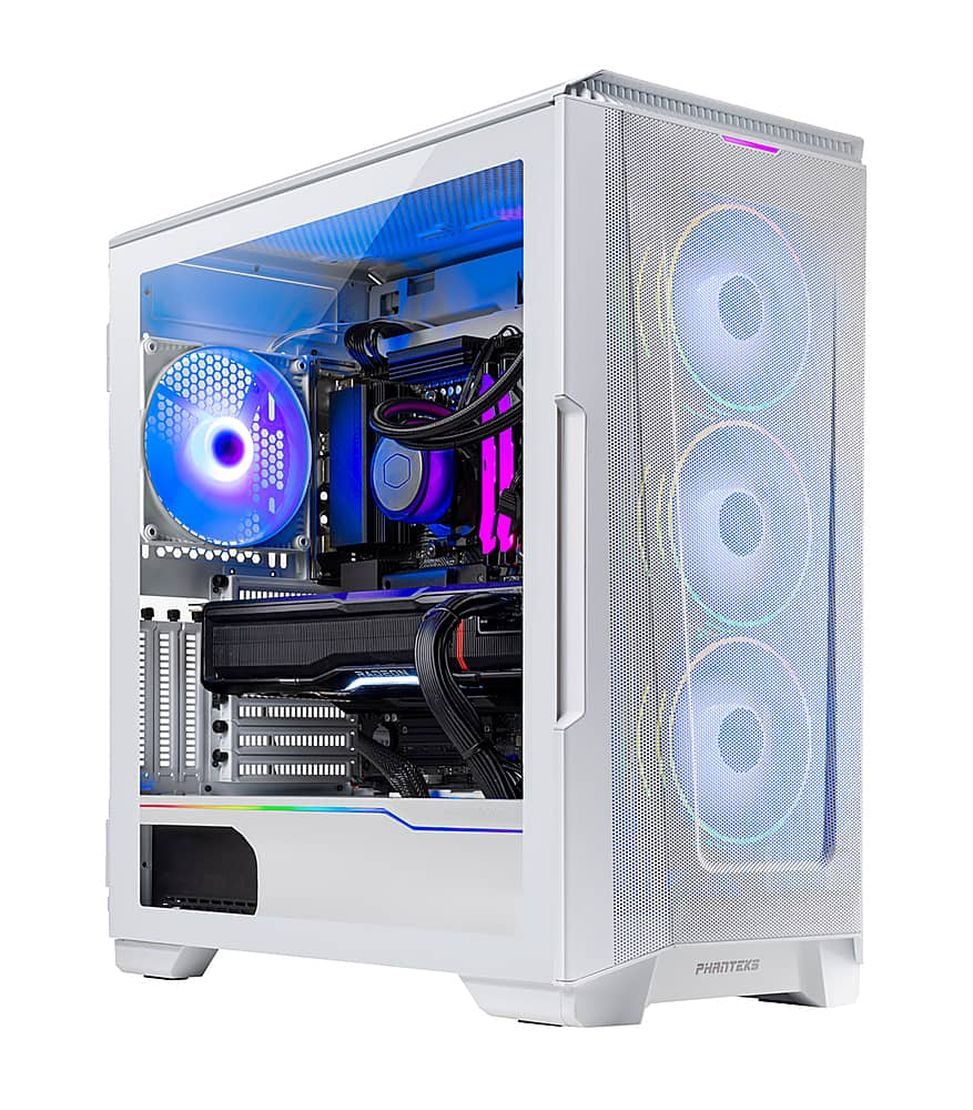 Angle View: Skytech Gaming - Eclipse Gaming Desktop - AMD Ryzen 9 7900X - AMD Radeon 7900XTX - 32GB Memory - 2TB NVMe SSD - White