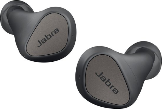 Front. Jabra - Elite 4 True Wireless Noise Cancelling In-ear Headphones - Dark Grey.