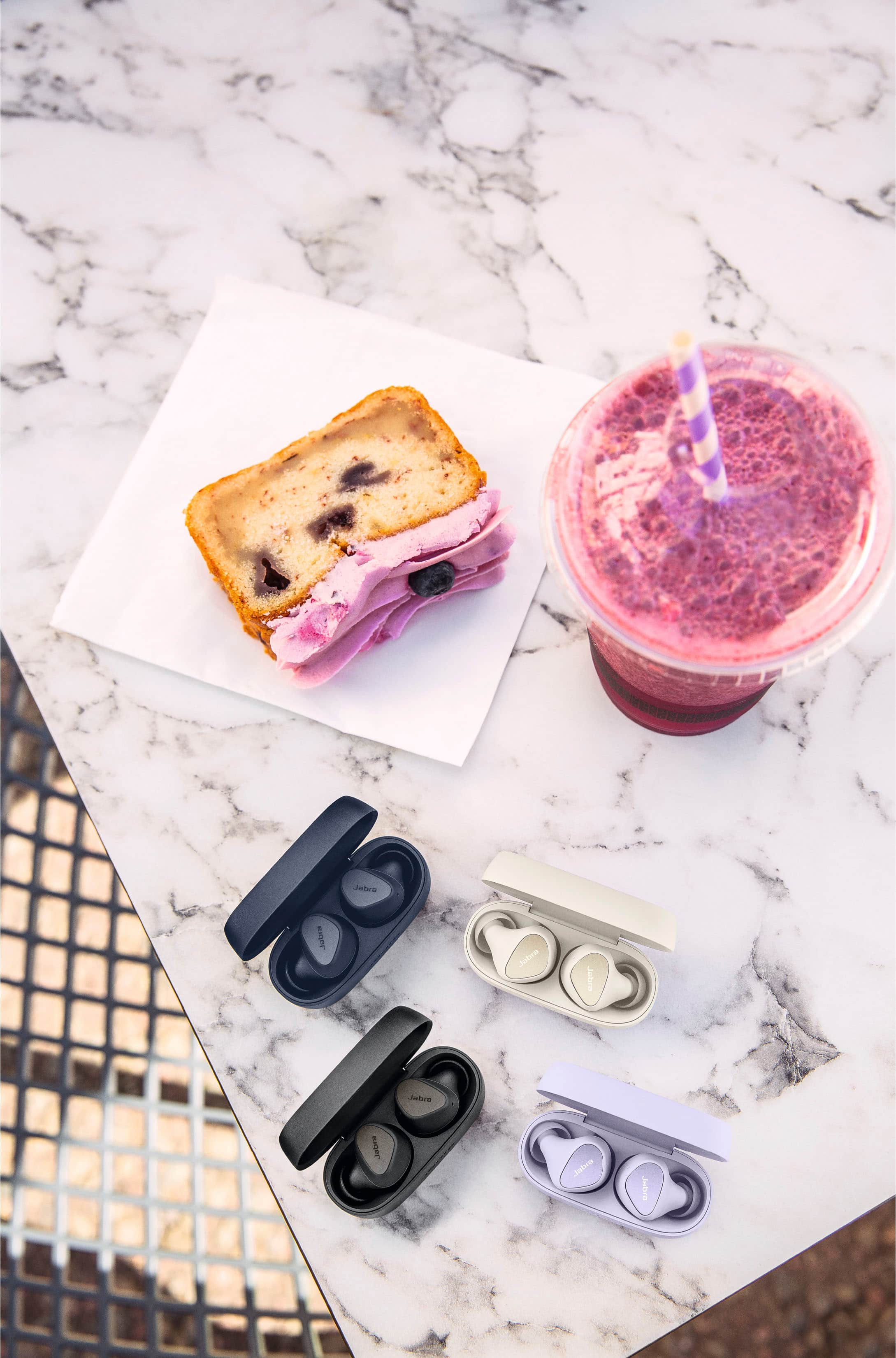 Alt View 11. Jabra - Elite 4 True Wireless Noise Cancelling In-ear Headphones - Lilac.