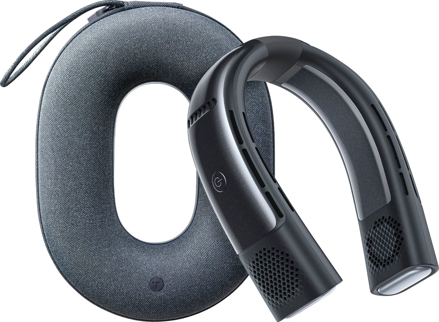 Front. TORRAS - Coolify 2s – Smart 3-in-1 Neck Air Conditioner, Cooling, Heating, and Fan - Black.