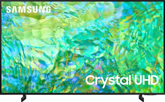 Front. Samsung - 75" Class CU8000 Crystal UHD 4K Smart Tizen TV - Black.