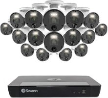 Swann - Master Series 16-Channel, 16-Camera, Indoor/Outdoor Wired 4K UHD 2TB HDD NVR Security System - White - Front_Zoom