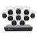 Front. Swann - Master Series 16-Channel, 10 Dome Camera, Indoor/Outdoor PoE Wired 4K UHD 2TB HDD NVR Security System - White.