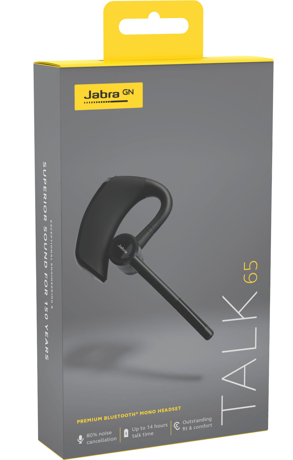 Jabra Talk 65 Premium Bluetooth Mono Headset Black 100-98230000-02 - Best  Buy