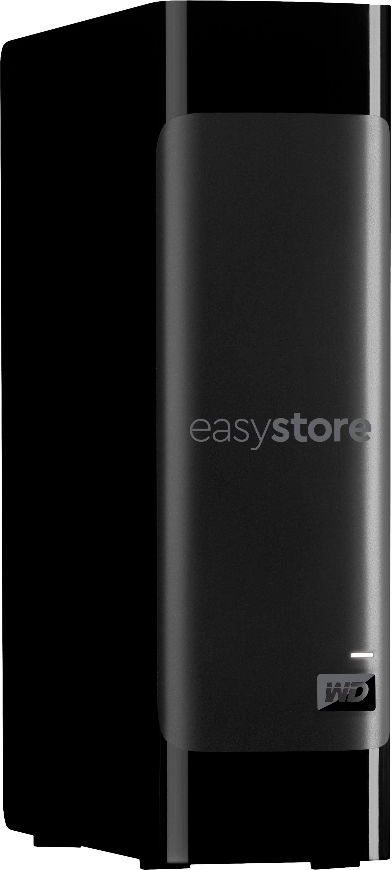 Left View: WD - easystore 22TB External USB 3.0 Hard Drive - Black