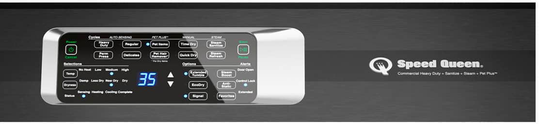 Speed Queen - DR7 Pet Friendly Sanitizing Gas Dryer - White