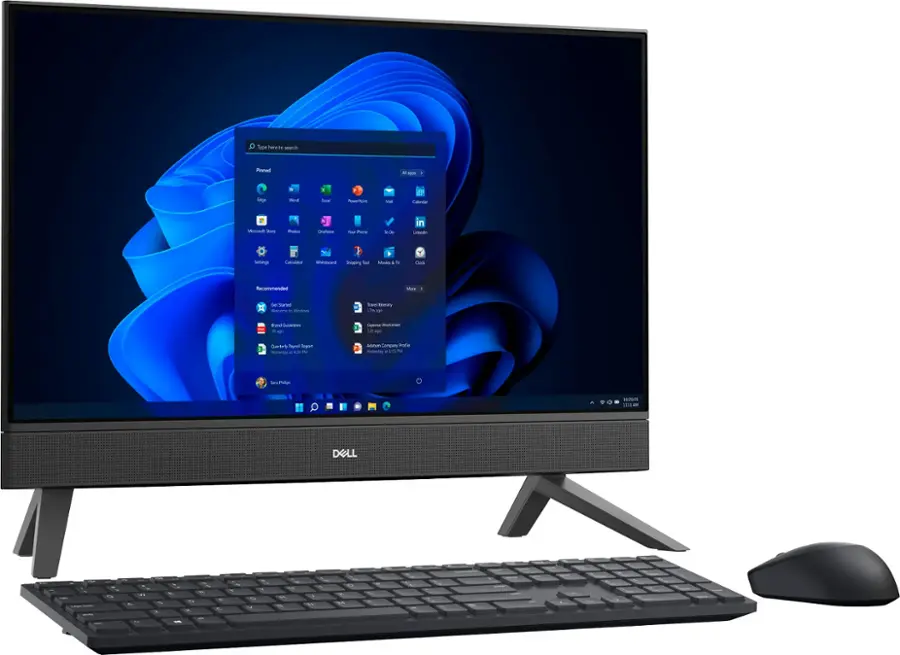 Angle. Dell - Inspiron 24" Touch screen All-In-One - AMD Ryzen 5 7530U - 8GB Memory - 512GB SSD - Black.