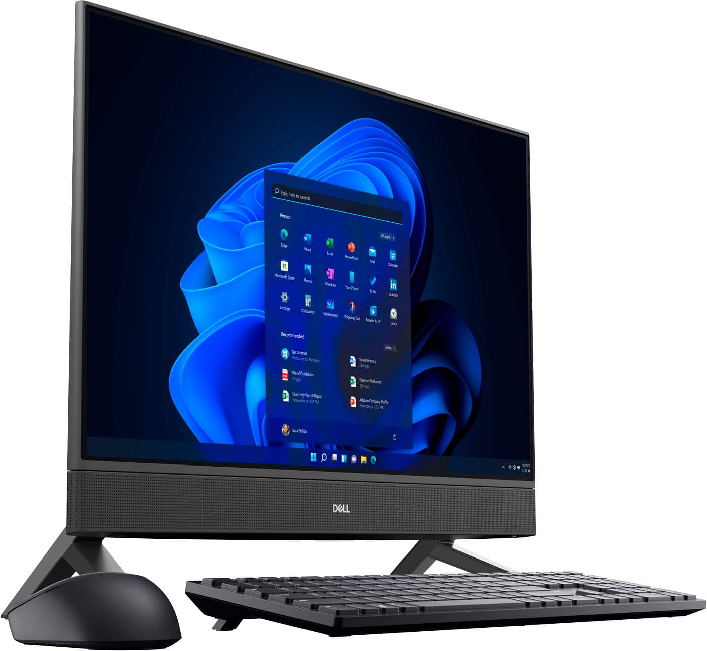 Alt View 4. Dell - Inspiron 24" Touch screen All-In-One - AMD Ryzen 5 7530U - 8GB Memory - 512GB SSD - Black.