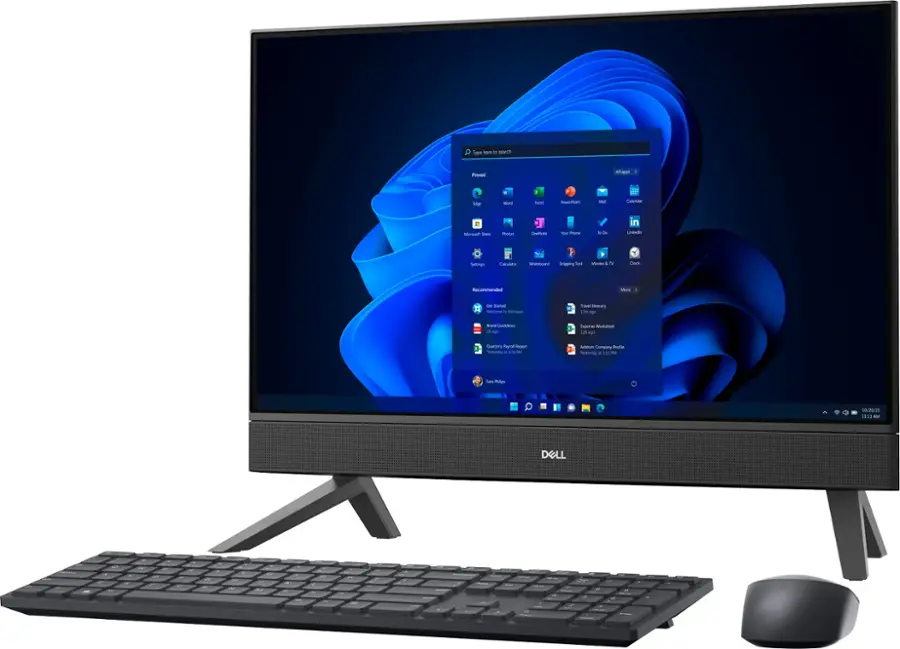 Left. Dell - Inspiron 24" Touch screen All-In-One - AMD Ryzen 5 7530U - 8GB Memory - 512GB SSD - Black.