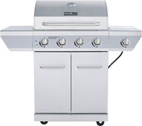 Nexgrill - 4 Burner + Side Burner Stainless Cart Gas Grill - Silver - Angle_Zoom