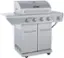 Alt View 11. Nexgrill - 4 Burner + Side Burner Stainless Cart Gas Grill - Silver.