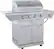 Alt View 11. Nexgrill - 4 Burner + Side Burner Stainless Cart Gas Grill - Silver.