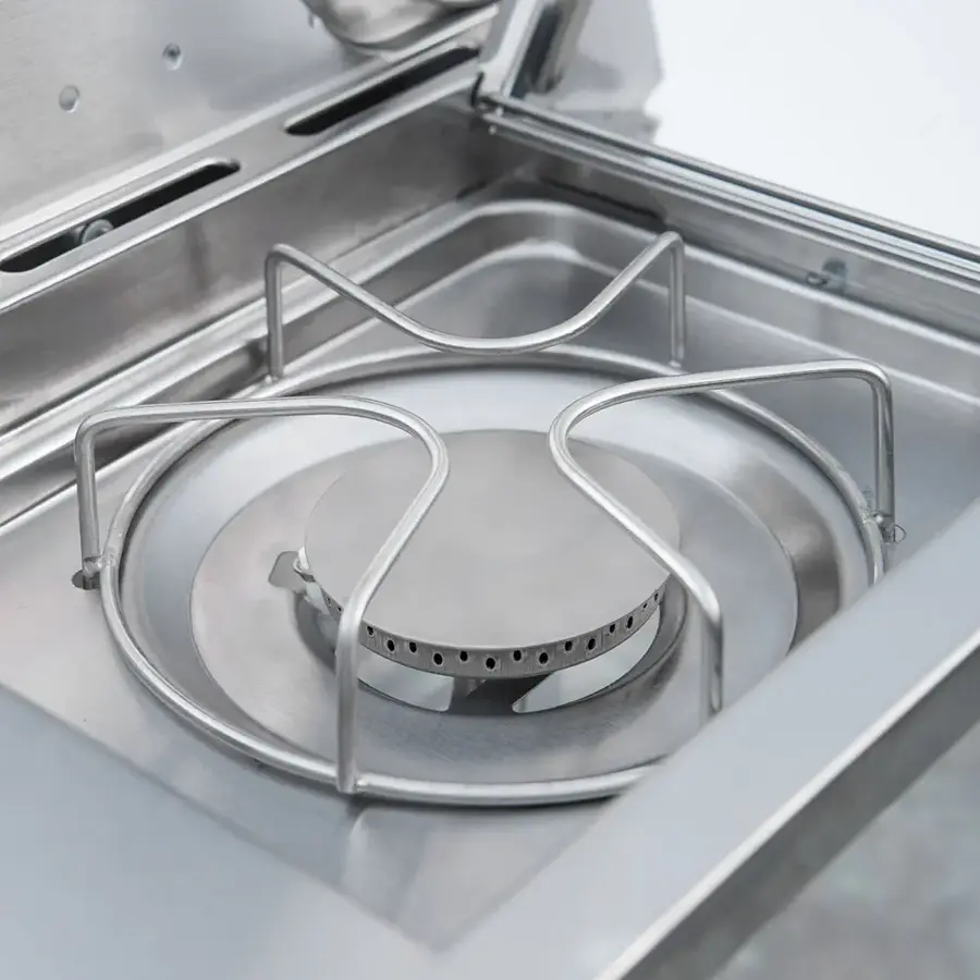 Alt View 18. Nexgrill - 4 Burner + Side Burner Stainless Cart Gas Grill - Silver.