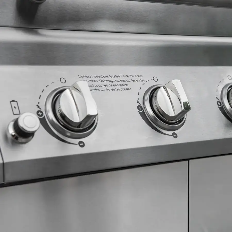 Alt View 22. Nexgrill - 4 Burner + Side Burner Stainless Cart Gas Grill - Silver.