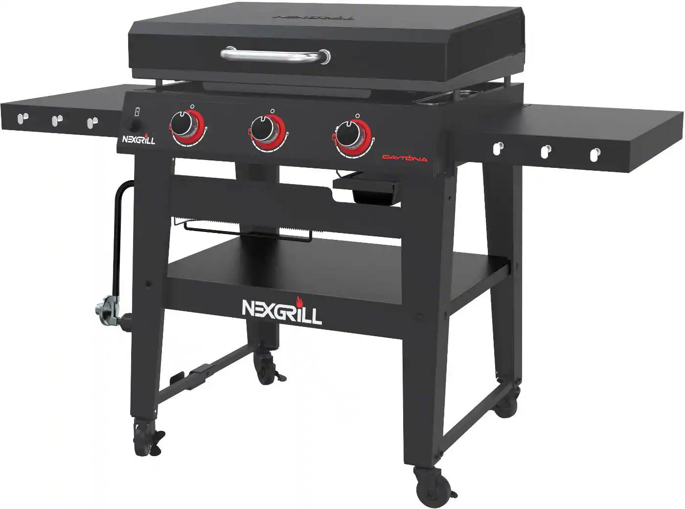 Angle. Nexgrill - Daytona Stainless Steel Gas Griddle - Black.