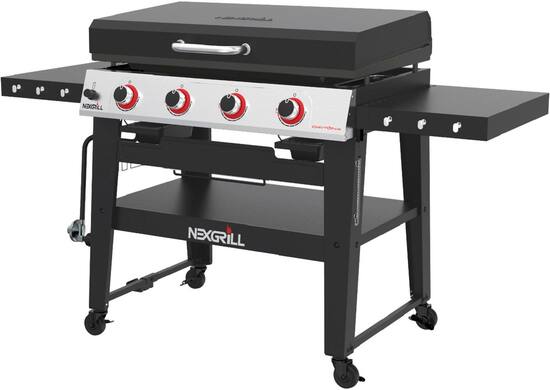 Nexgrill Daytona 4 Burner Stainless Steel Gas Griddle Black 720