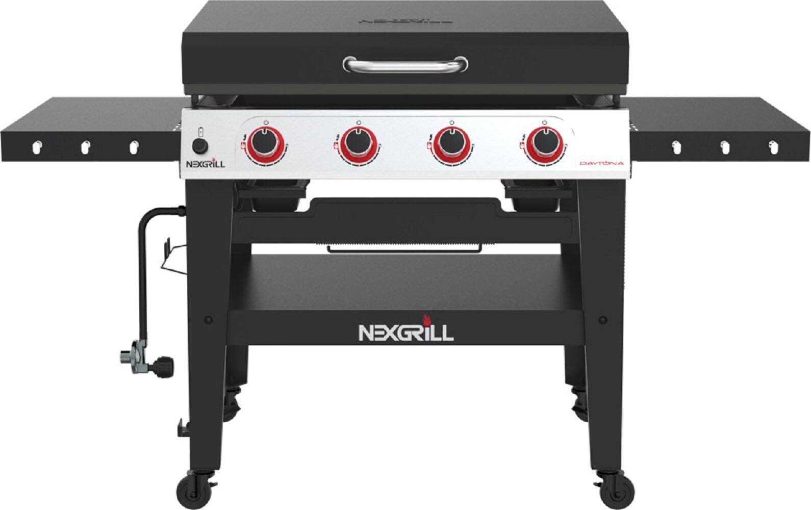 Left. Nexgrill - Daytona 4 Burner Stainless Steel Gas Griddle - Black.
