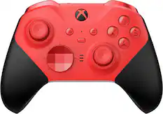 Front. Microsoft - Elite Series 2 Core Wireless Controller for Xbox Series X, Xbox Series S, Xbox One, and Windows PCs - Red.