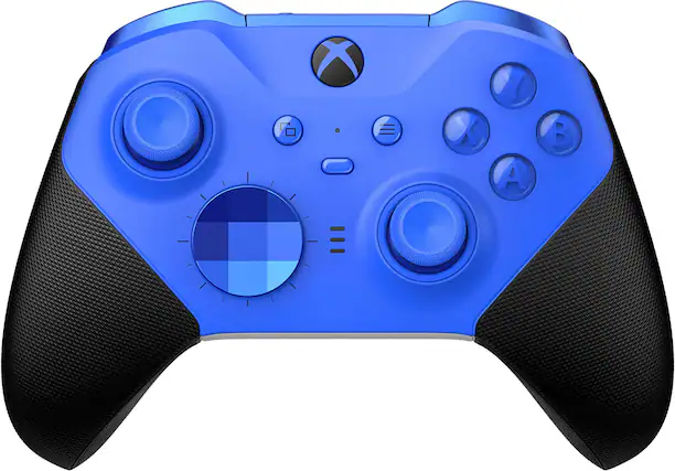 Front. Microsoft - Elite Series 2 Core Wireless Controller for Xbox Series X, Xbox Series S, Xbox One, and Windows PCs - Blue.