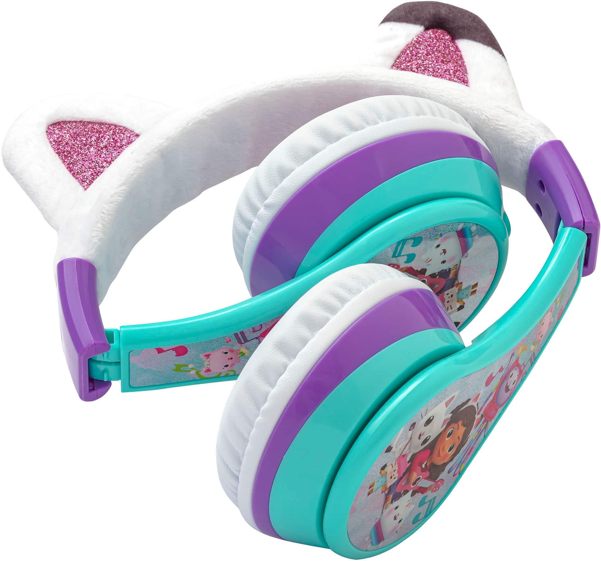 Alt View 12. eKids - Gabby's Dollhouse Wireless Over-the-Ear Headphones - Aqua.