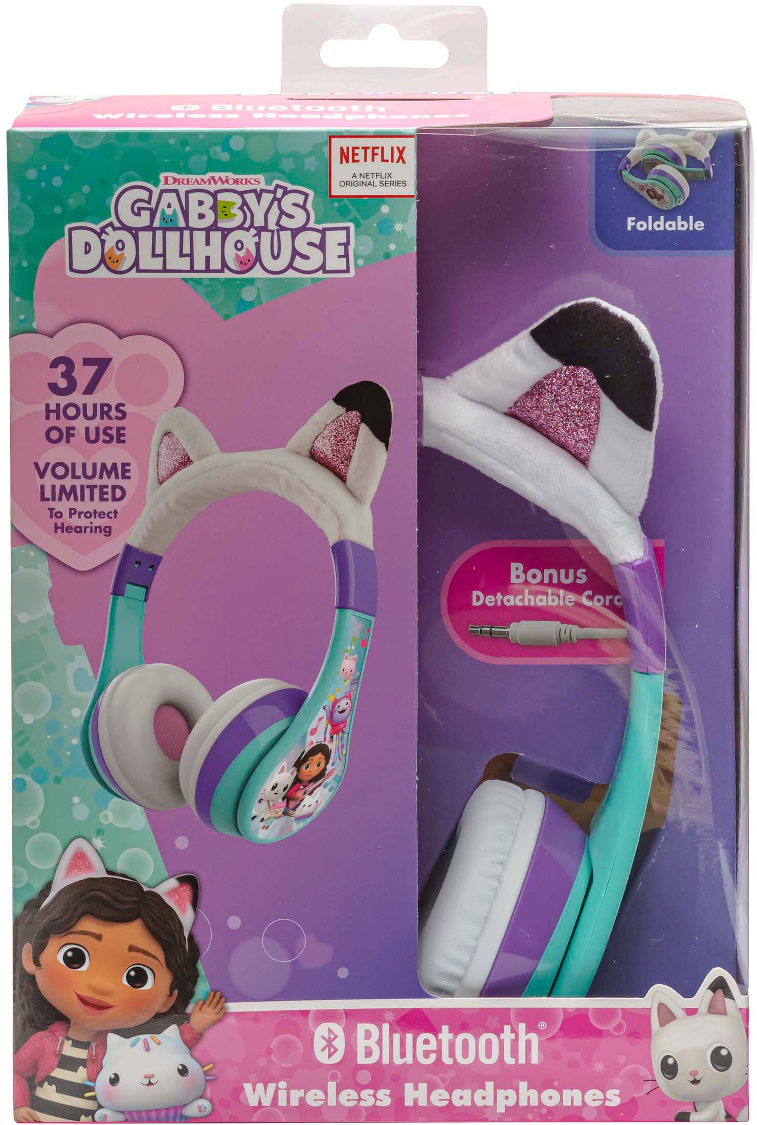 Alt View 14. eKids - Gabby's Dollhouse Wireless Over-the-Ear Headphones - Aqua.