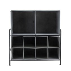 Flipshelf - Closet 2 Shelf Wide - Black and Gray - Front_Zoom