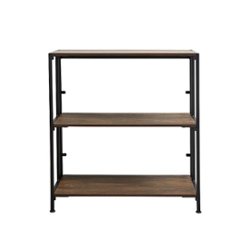Flipshelf - 3 Shelf Wide Bookcase - Brown - Front_Zoom