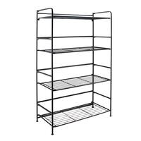 Flipshelf - 4 shelf wide unit - black - Angle_Zoom