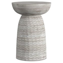 Simpli Home - Boyd Wooden Accent Table - White Wash - Front_Zoom