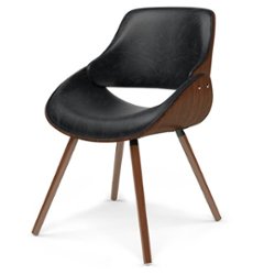 Simpli Home - Malden Bentwood Dining Chair with Wood Back - Distressed Black - Front_Zoom