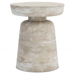 Simpli Home - Robbie Accent Table - Distressed White Wash - Front_Zoom