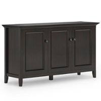 Simpli Home - Amherst Wide 3 Door Storage Cabinet - Hickory Brown - Front_Zoom