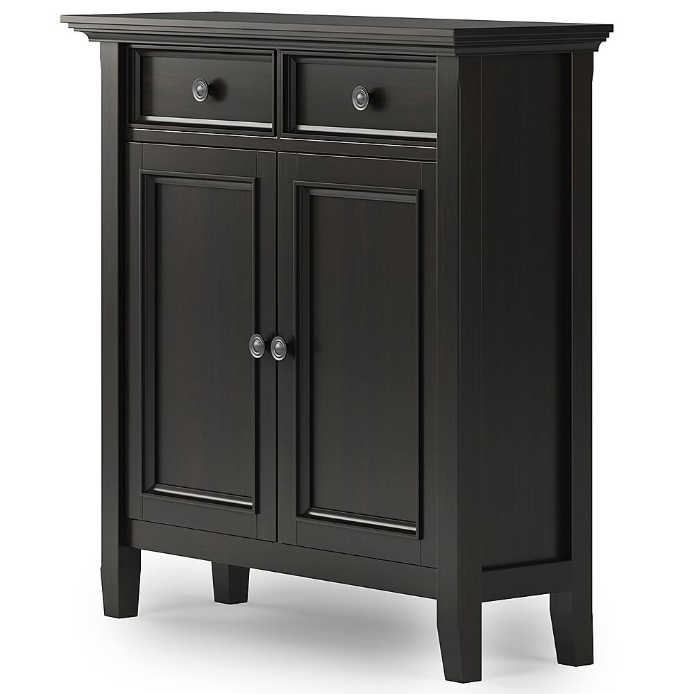 Angle View: Simpli Home - Amherst Entryway Storage Cabinet - Hickory Brown