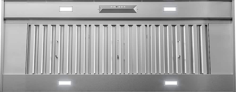 Front. Zephyr - Monsoon II 60 in. 1200 CFM Insert Mount Range Hood with LED Light - Stainless Steel.