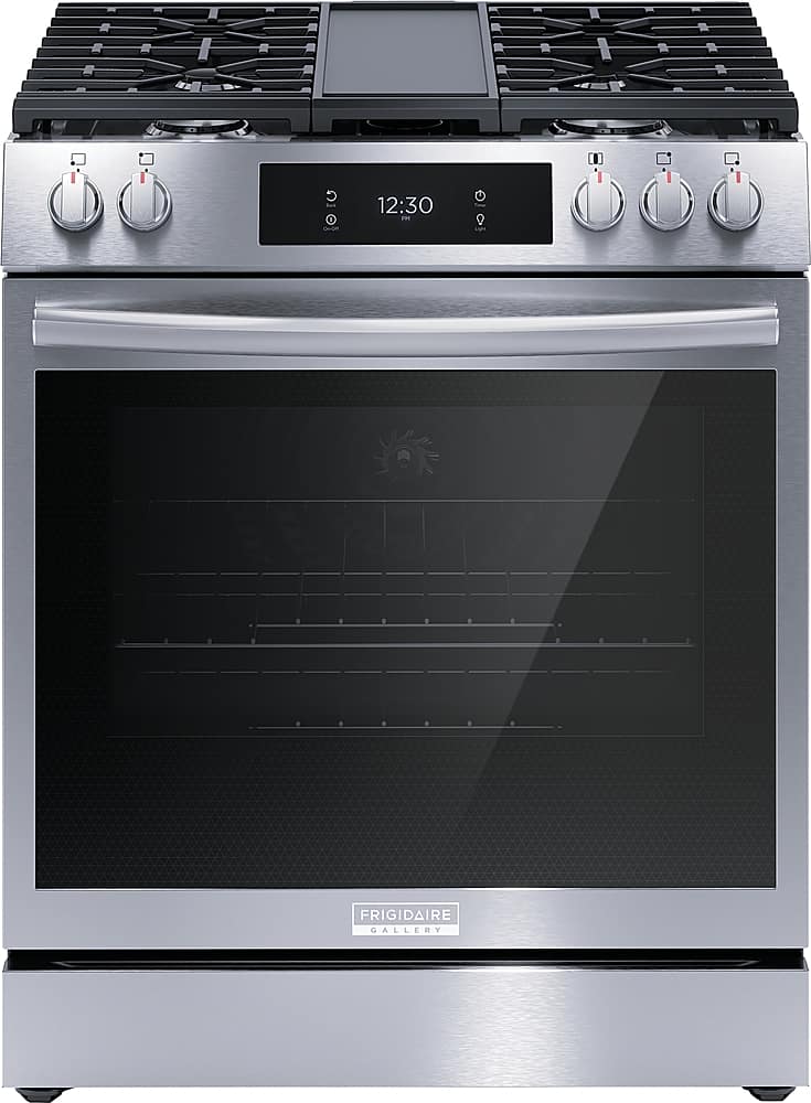 Front. Frigidaire - Gallery 6.0 Cu. Ft. Freestanding Gas Total Convection Range - Stainless Steel.