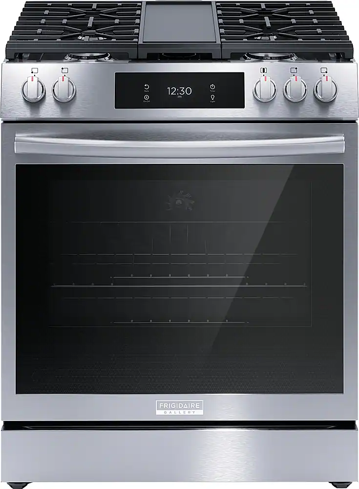 Frigidaire - Gallery 6.0 Cu. Ft. Slide-In Gas Total Convection Range - Stainless Steel