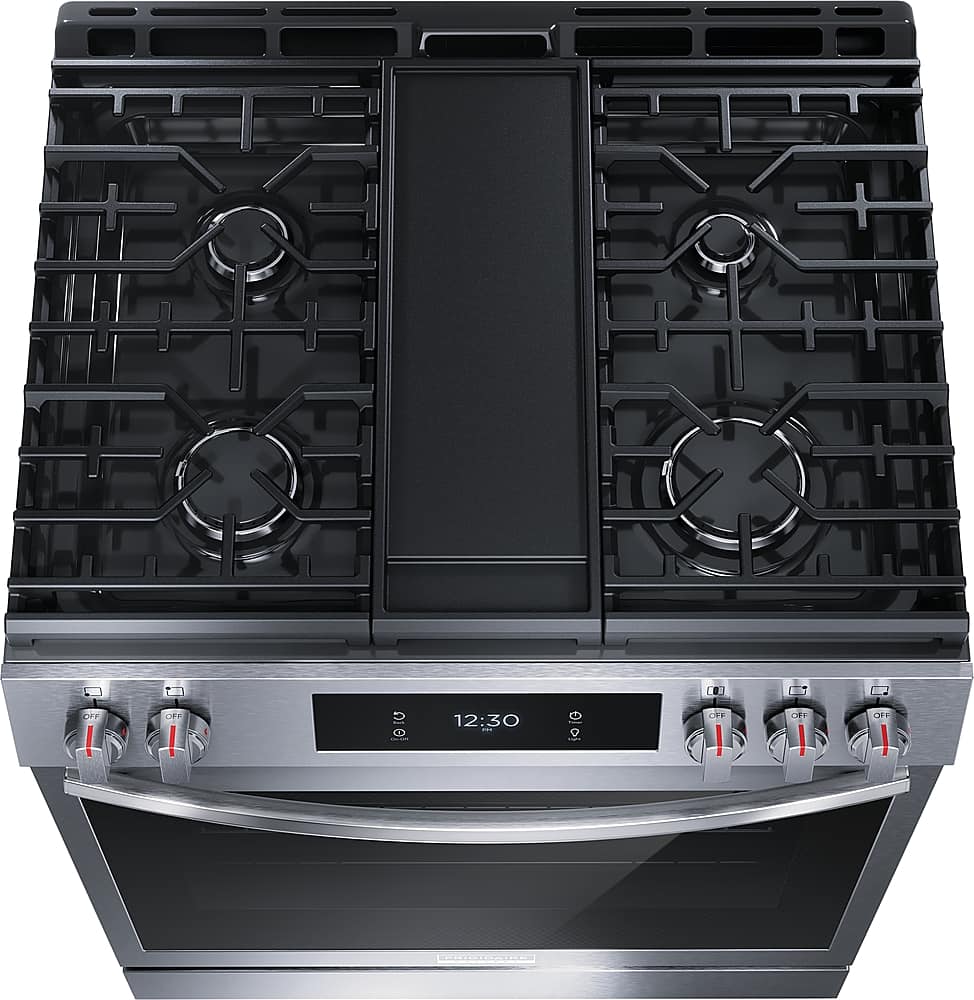 Alt View 1. Frigidaire - Gallery 6.0 Cu. Ft. Freestanding Gas Total Convection Range - Stainless Steel.