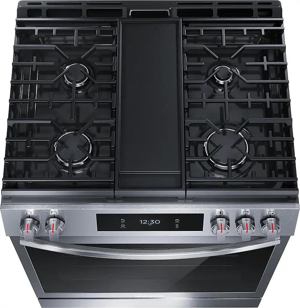 Alt View 1. Frigidaire - Gallery 6.0 Cu. Ft. Freestanding Gas Total Convection Range - Stainless Steel.