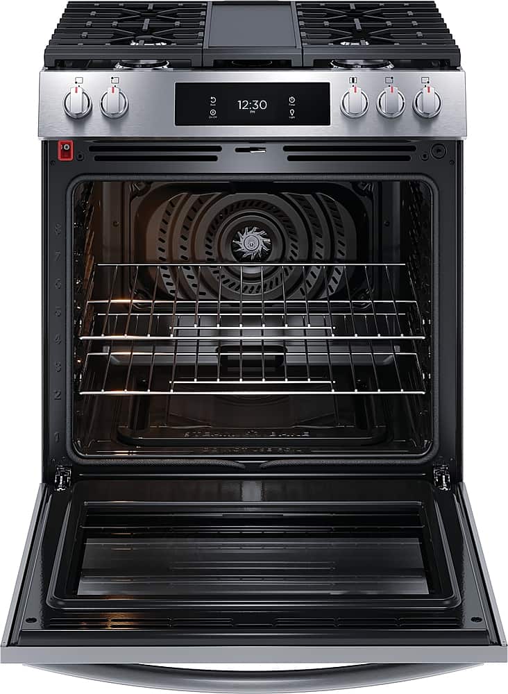Alt View 2. Frigidaire - Gallery 6.0 Cu. Ft. Freestanding Gas Total Convection Range - Stainless Steel.