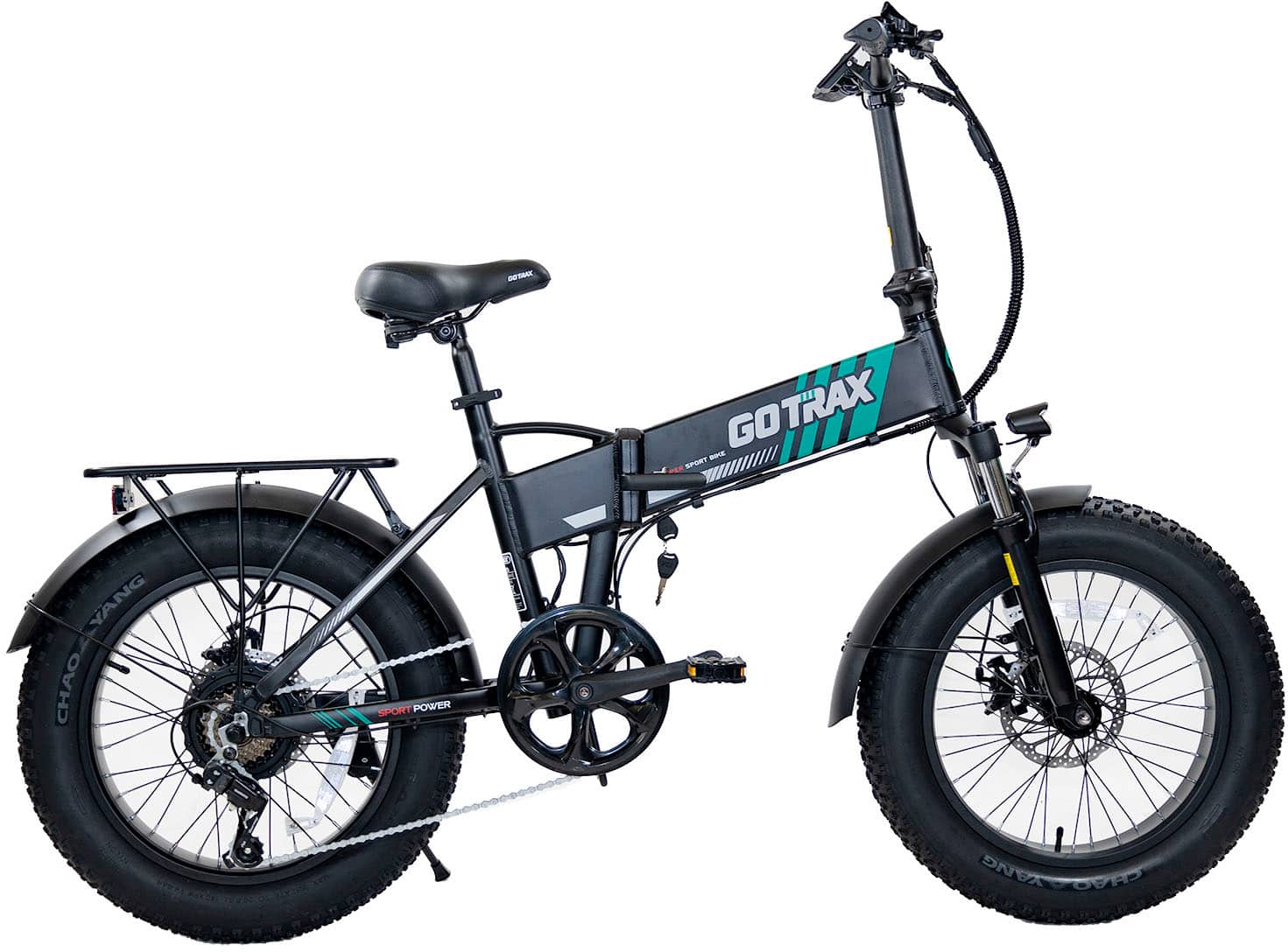 Front. GoTrax - Z4 Pro Foldable Ebike w/ up to 50 mile Max Operating Range and 28 MPH Max Speed - Black.