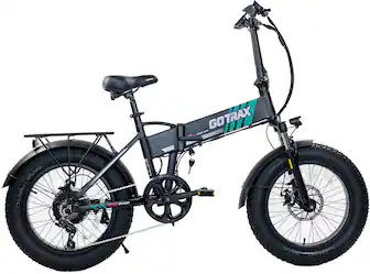 Front. GoTrax - Z4 Pro Foldable Ebike w/ up to 50 mile Max Operating Range and 28 MPH Max Speed - Black.