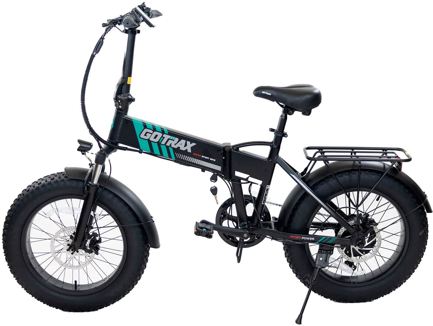 Alt View 8. GoTrax - Z4 PRO Foldable Ebike w/ up to 40mi Max Operating Range and 28 mph Max Speed - Black.