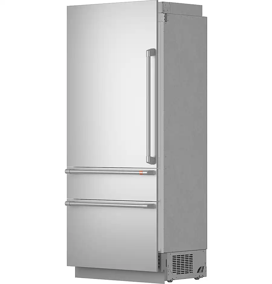 Smart Climate Control Options Café 36 in. Wide 20.2 Cu. Ft. 3 Door Bottom Freezer Built In Smart ...