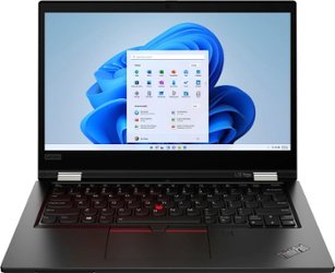 Lenovo - ThinkPad L13 Yoga Gen 2 2-in-1 13.3" FHD (1920 x 1080) Touch Laptop - Ryzen 5 Pro 5650U - 8GB Memory - 512GB SSD - Black - Front_Zoom